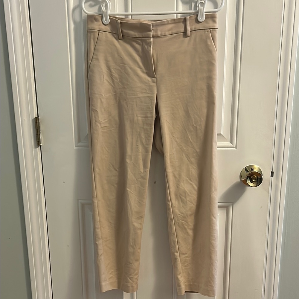 LOFT Curvy Fit Tan Trousers